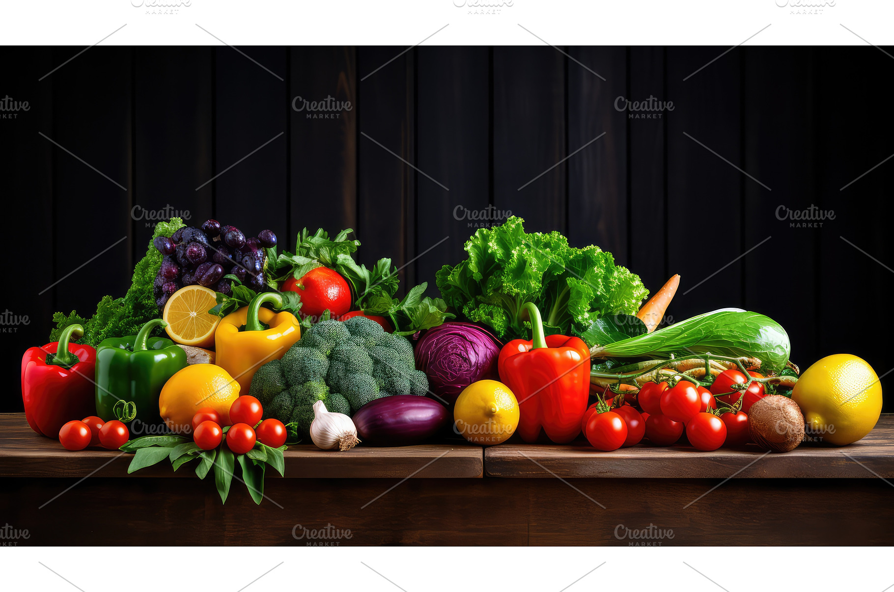 lettuce groceries on table ai, an Animal Photo by pikepicture