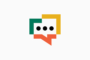 Chat People Talk Bubble Social Logo, a Branding & Logo Template by VASTARD STUDIO