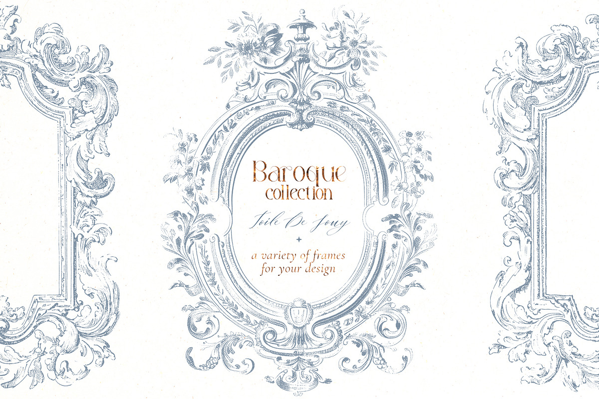 Baroque collection-Toile De Jouy, a Decorative Illustration by Pamyatka Shop (Photo 3 of 14)