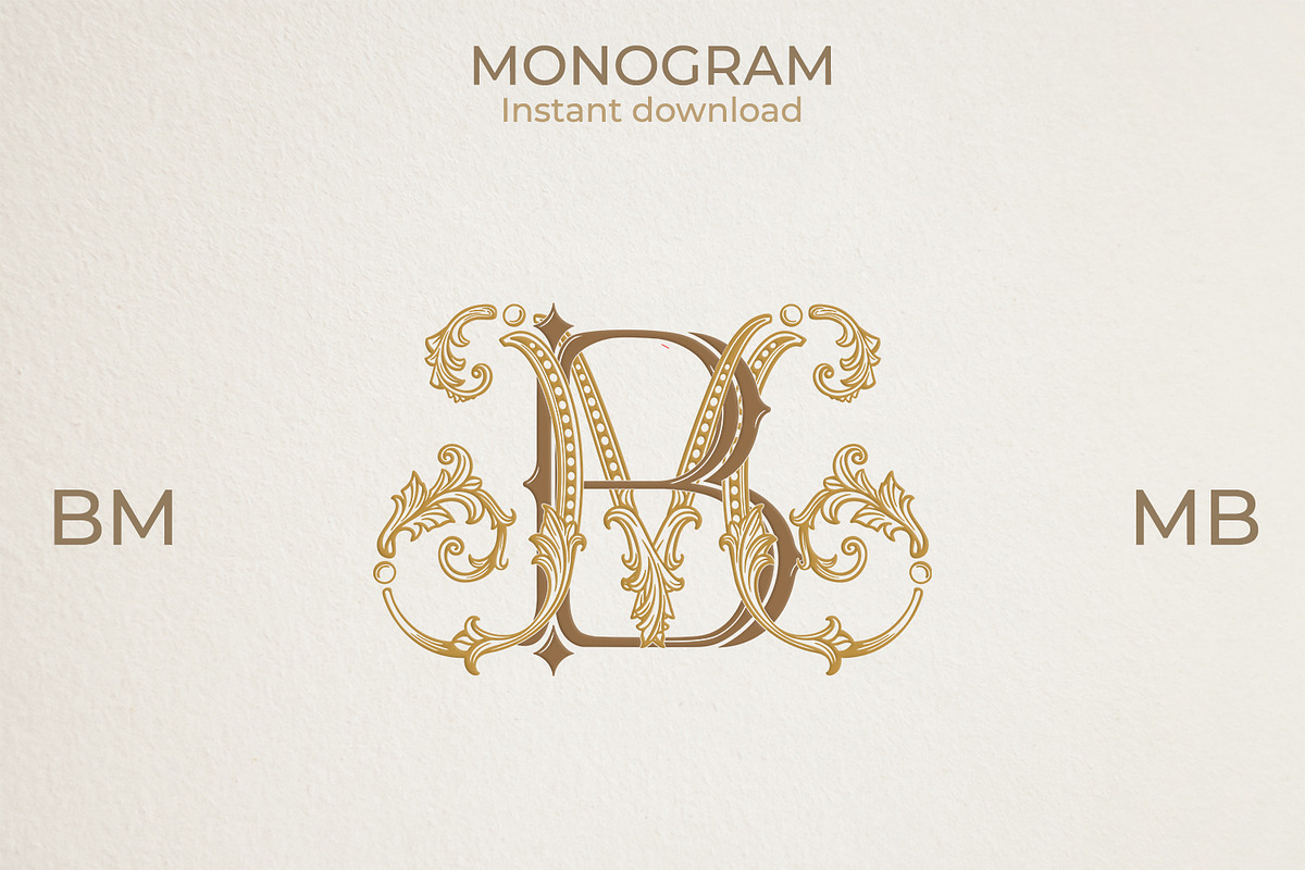 MB BM Wedding Monogram Logo, a Branding & Logo Template by LogoAV (Photo 5 of 6)