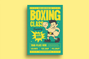 Boxing Class Training Flyer Template, a Flyer Template by megarez (Thumbnail 1 of 4)