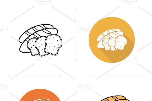 Bread Icons. Vector