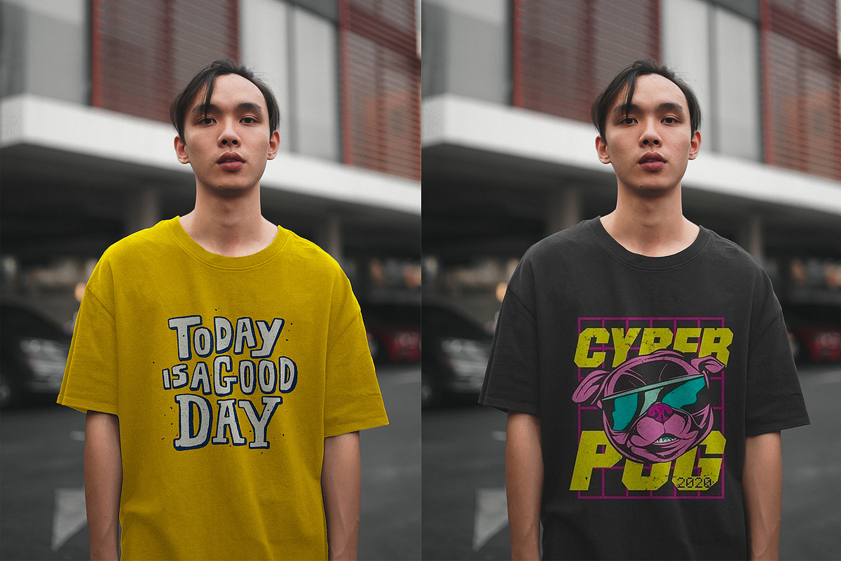 front oversize t-shirt mockup PSD, a Shirt Mockup by NH graphic (Photo 4 of 5)