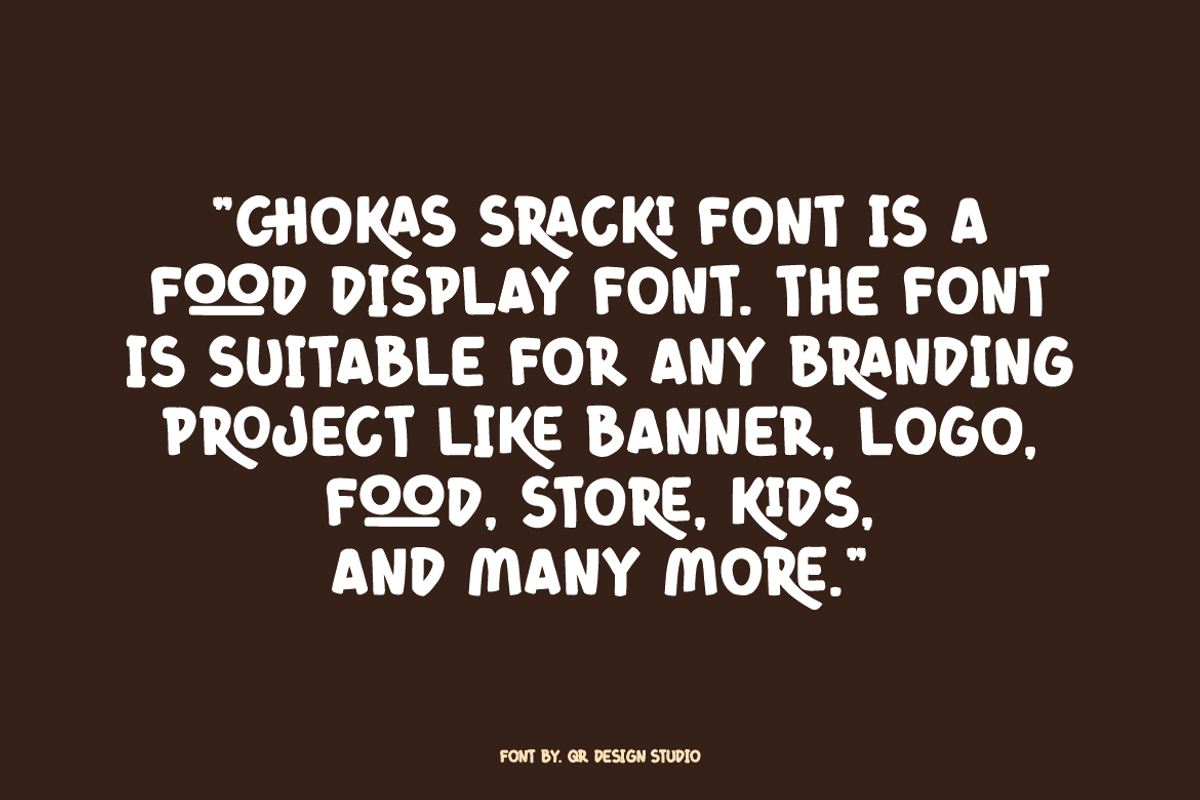 Chokas Sracki - Food Font, a Handwritten Font by QR Design Studio (Photo 6 of 9)
