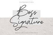 Boss Signature, a Script Font by Good Java Studio (Thumbnail 1 of 8)