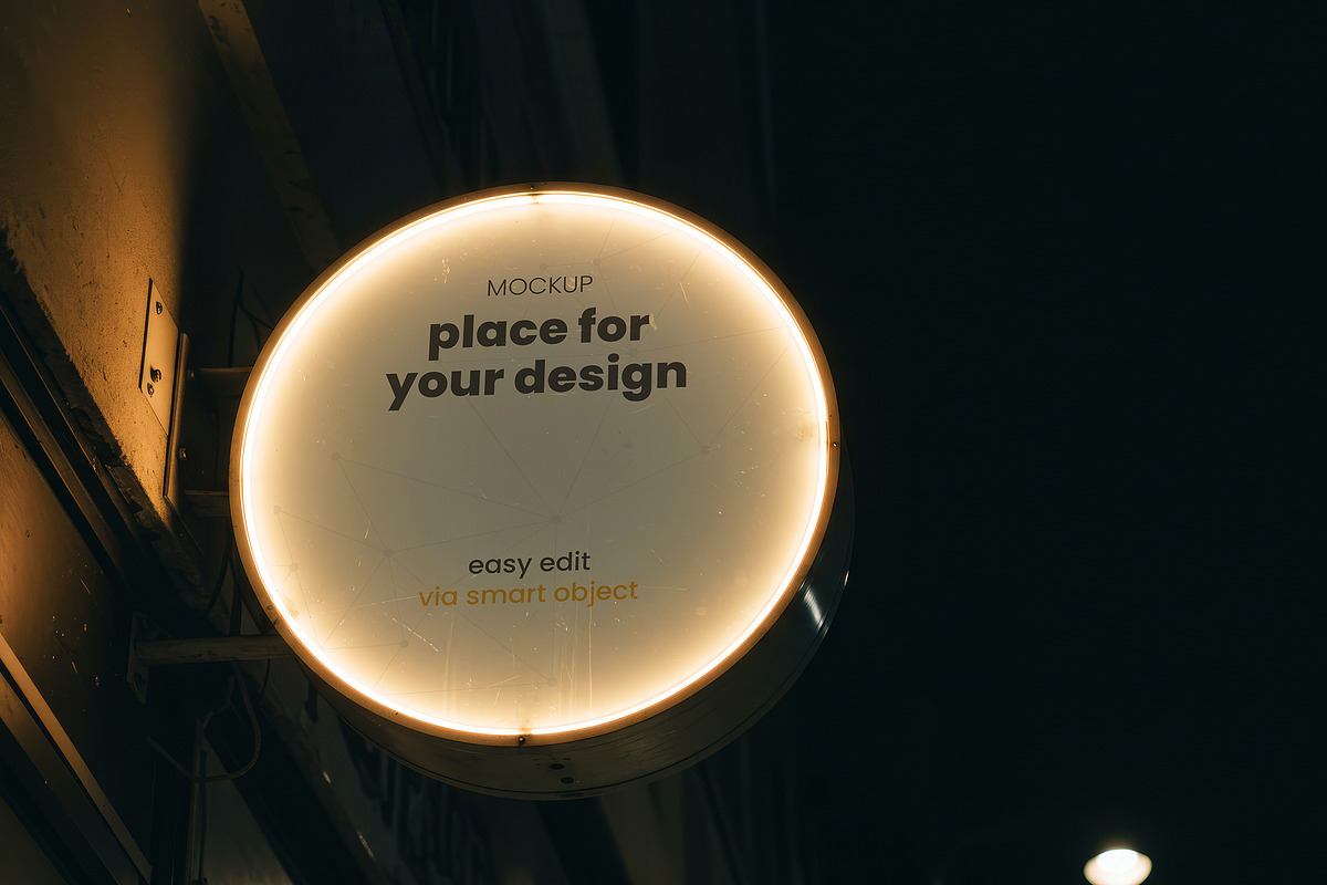 Store Front Sign with Light Mockups, a Product Mockup by Luuqas Design (Photo 4 of 8)