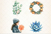 Botanical Summer Ocean Clipart, an Illustration by Rose Art (Thumbnail 3 of 3)