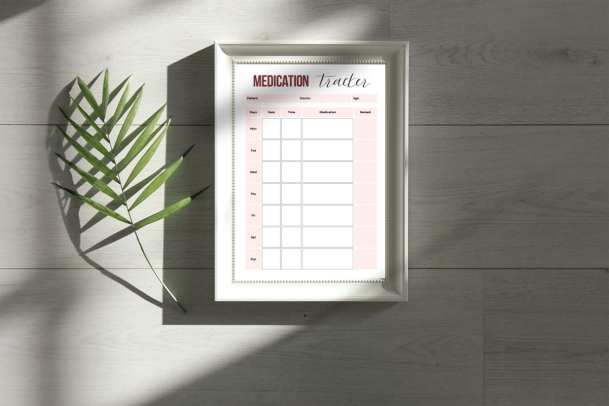 Printable Daily Medication Tracker, a Stationery Template by Snapybiz (Photo 4 of 10)