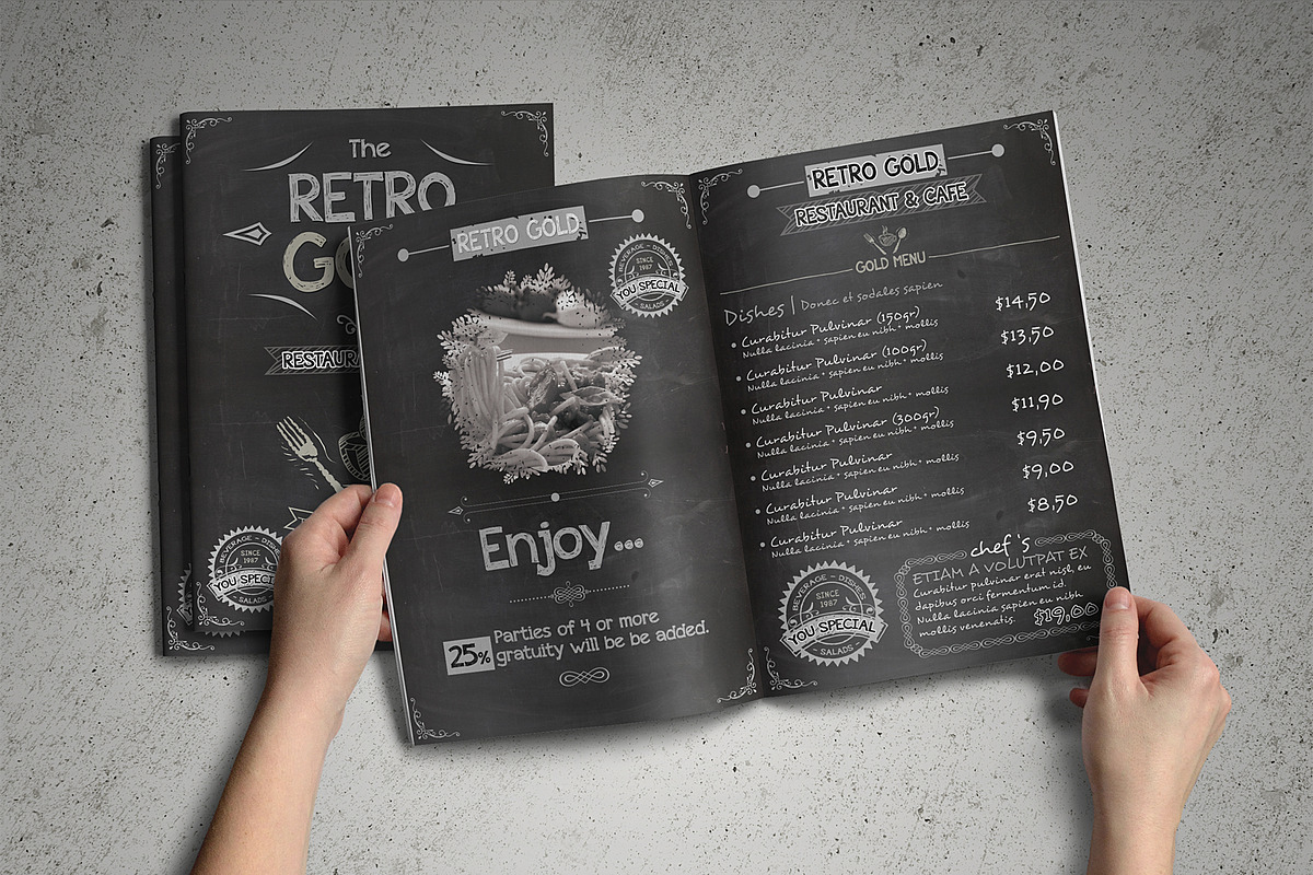Retro Cafe & Restaurant Menu Pack, a Brochure Template by fatihakdemir (Photo 1 of 5)