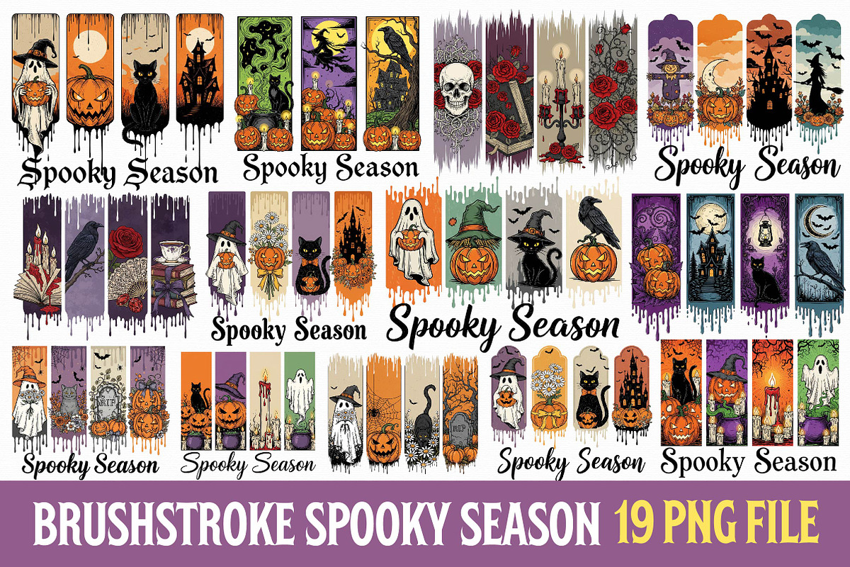 Brushstroke Spooky Season Clipart, an Illustration by Dream Creation (Photo 1 of 5)