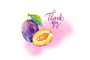 Watercolor fruits & 10 cool patterns, a Wallpaper Graphic by Natasha Koltsova (Thumbnail 8 of 8)