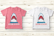 Cute Sharks Set and Patterns, an Animal Illustration by Lemon Workshop (Thumbnail 5 of 16)