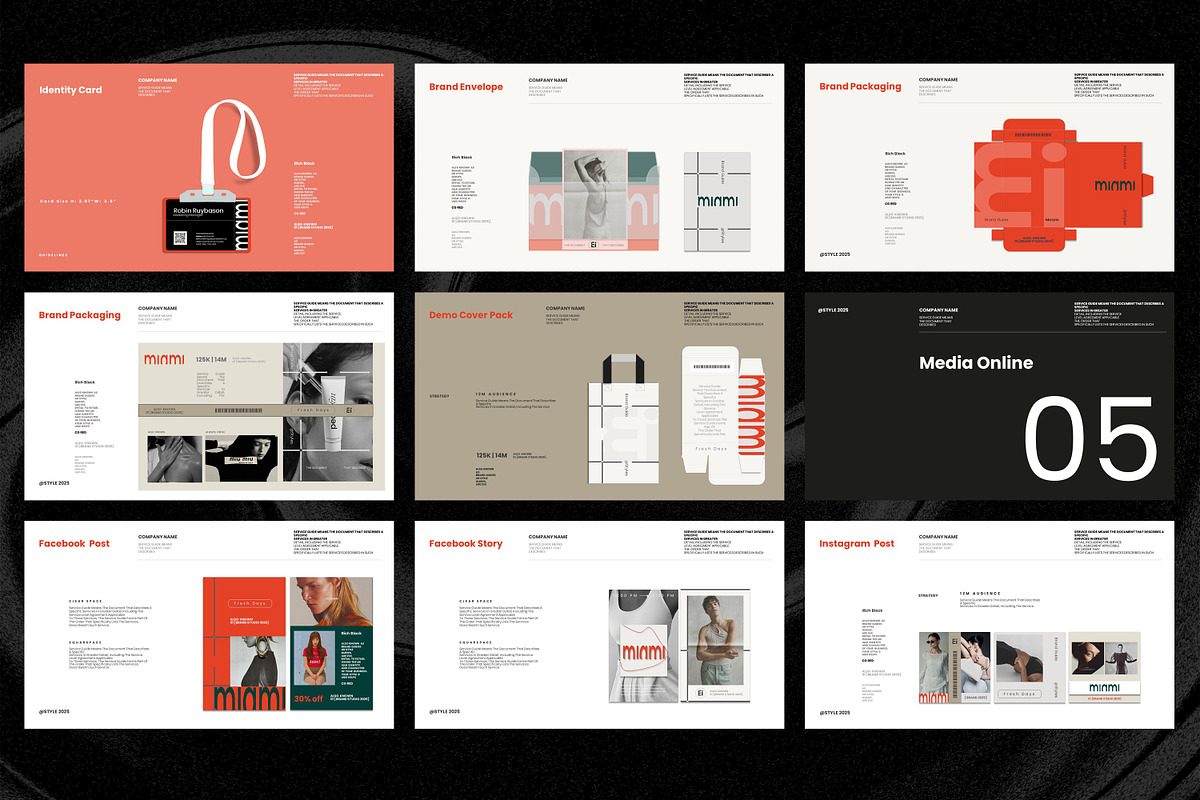 Miami | Brand Guidelines Template, a Presentation Template by Studio Industry (Photo 11 of 13)