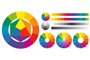 Itten color wheel. Primary, an Illustration by YummyBuum