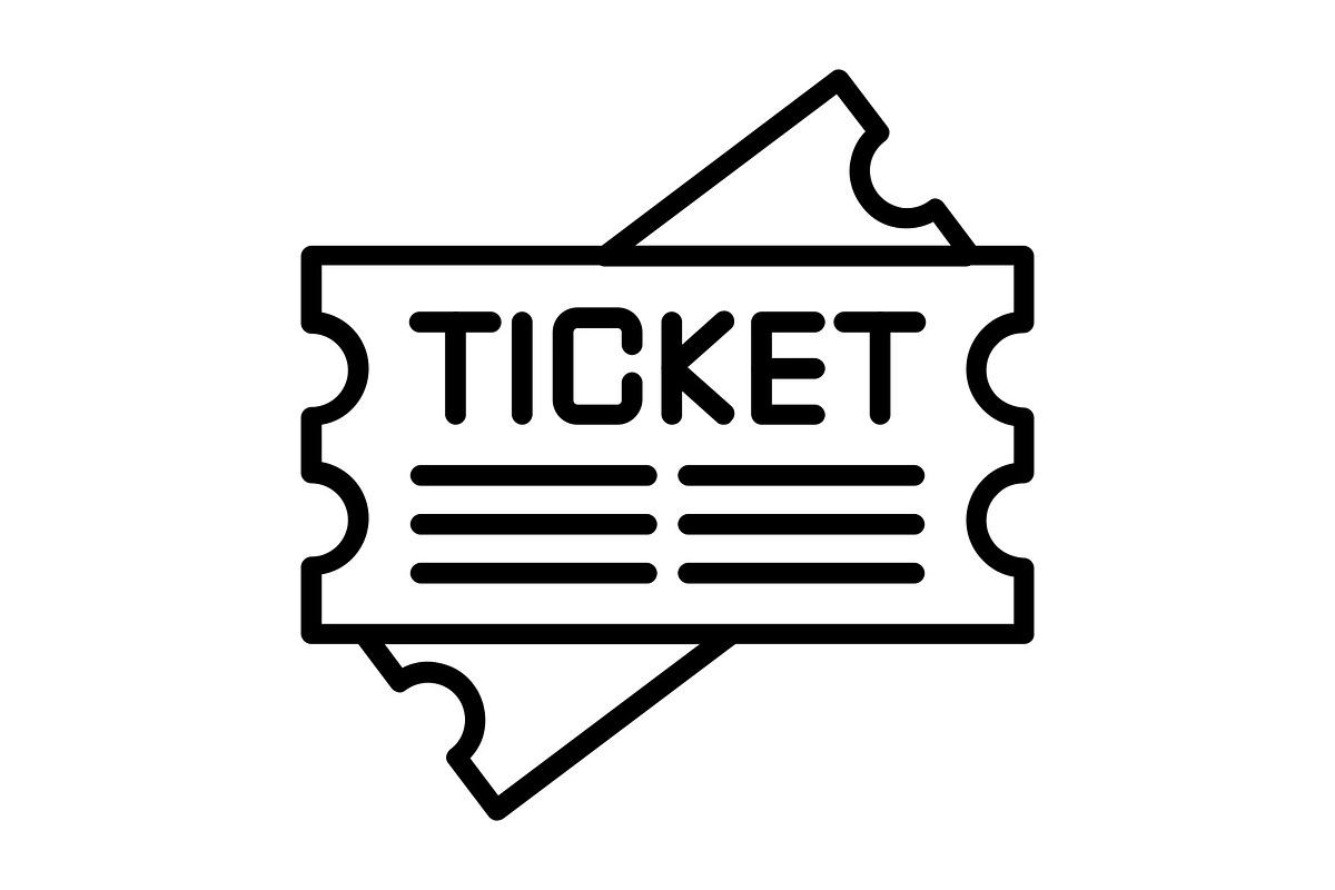 Ticket Line Icon, an Icon by Pexelpy