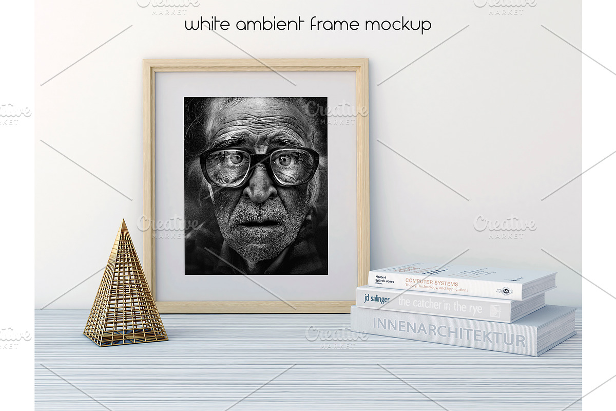 White Ambient Frame Mockup, a Print Template by desgiant (Photo 1 of 2)