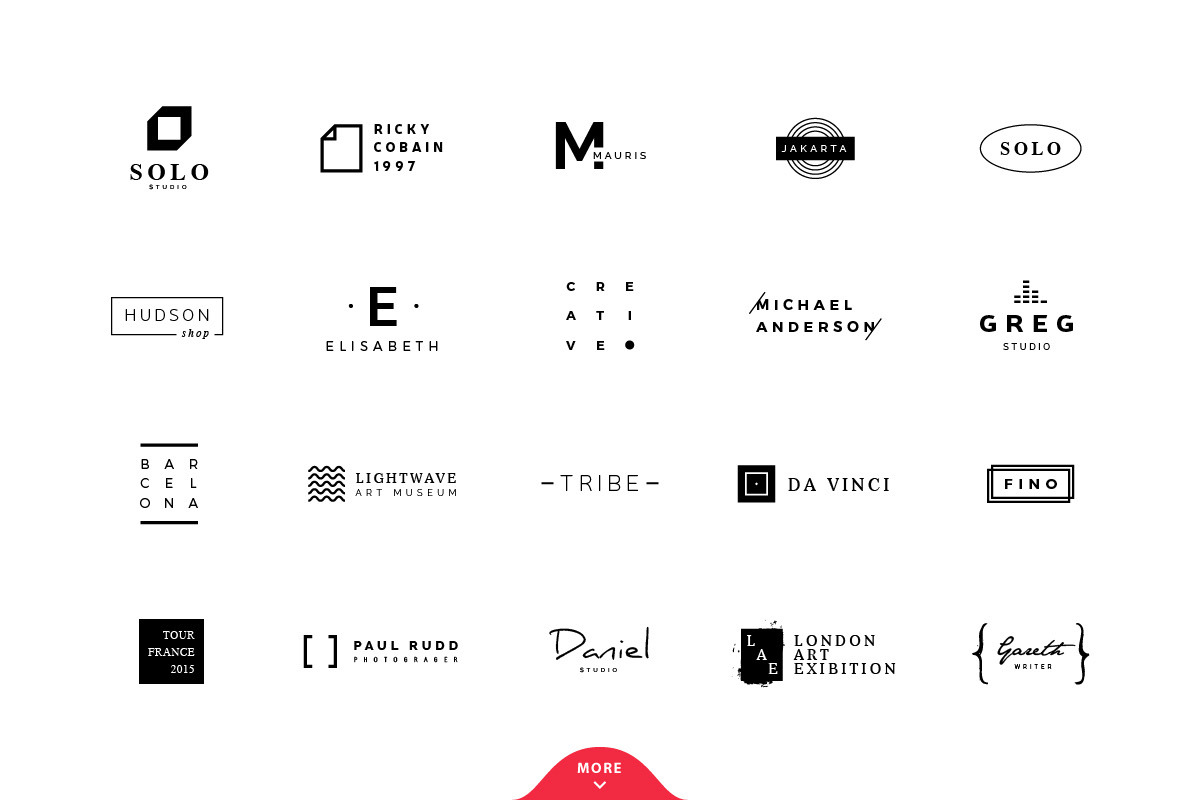 120 Minimalist Logos Pack, a Branding & Logo Template by vuuuds (Photo 2 of 3)