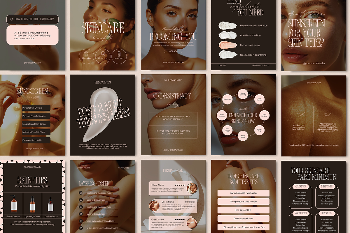 Beauty & Skincare Instagram Template preview 2