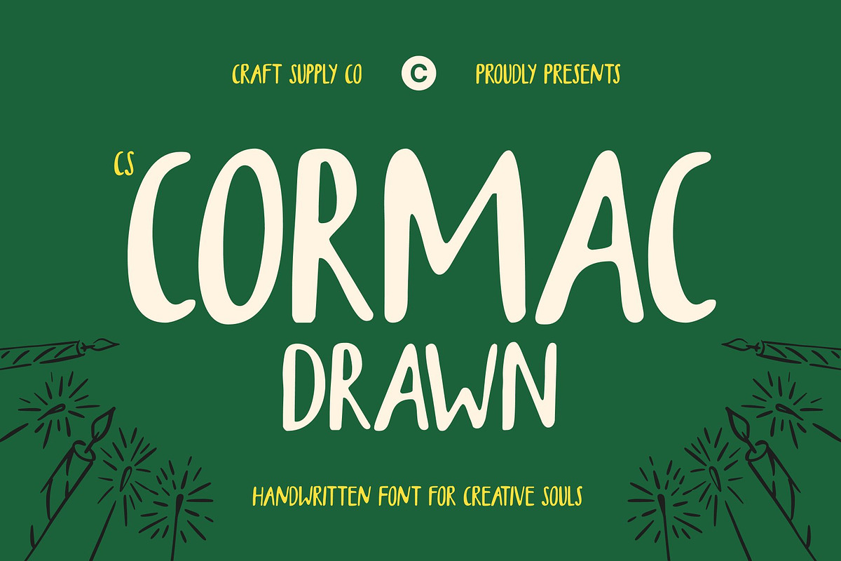 CS Cormac Drawn, a Handwritten Font by Craft Supply Co. (Photo 1 of 8)