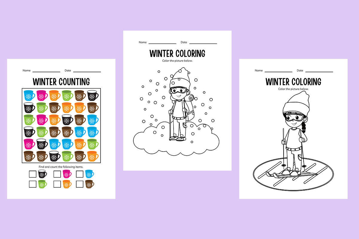 KINDERGARTEN SPRING &WINTER WORKBOOk, a Stationery Template by Shumaya (Photo 5 of 5)