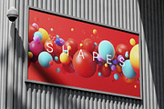 Shapes on red. 41 images, a Background Graphic by Handmadefont (Thumbnail 11 of 11)