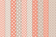 Peach Elephant Clipart & Patterns, an Illustration by Amanda Ilkov (Thumbnail 3 of 3)
