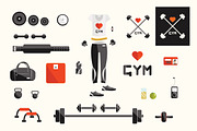 53 fitness elements + 2 patterns., an Illustration by Little A (Aigul) (Thumbnail 3 of 5)