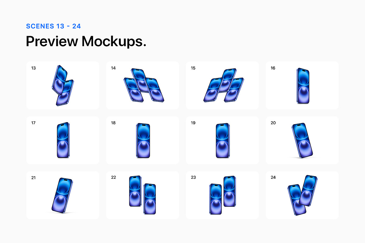 iPhone 16 - 24 Mockups Scenes, an iPhone Mockup by Asylab (Photo 3 of 58)