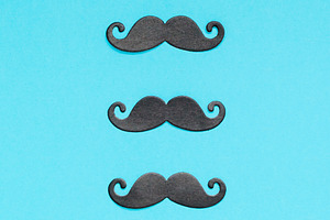 Paper moustaches for men fathers dad, an Abstract Photo by Dvoevnore photos