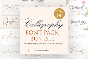 Best 45+ Calligraphy Font Bundle