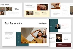 Luio : Lifestyle Brand Google Slides, a Presentation Template by Punkl Camp