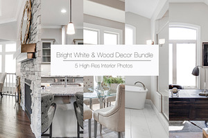 Bright White & Wood Decor Bundle, an Architecture Photo by Water Street Photography