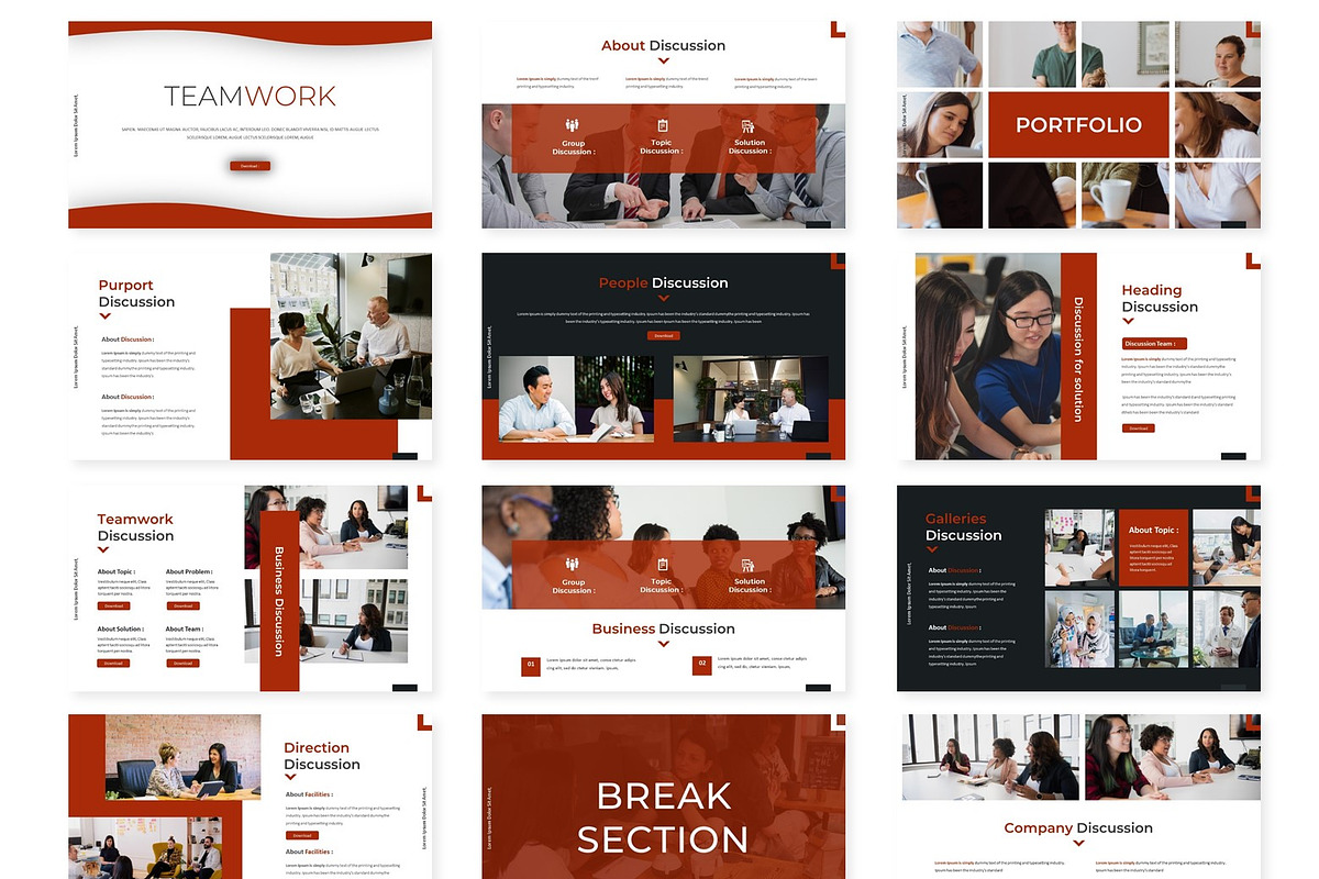 Teamwork - Google Slides Template, a Presentation Template by AQR Studio