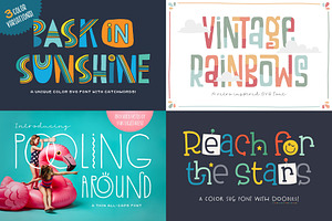 Sunshine & Lollipops Font Bundle