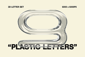 3D Plastic Letter Set 2 Colors