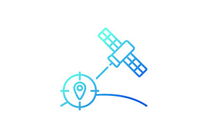 Navigation Satellite Gradient Icon