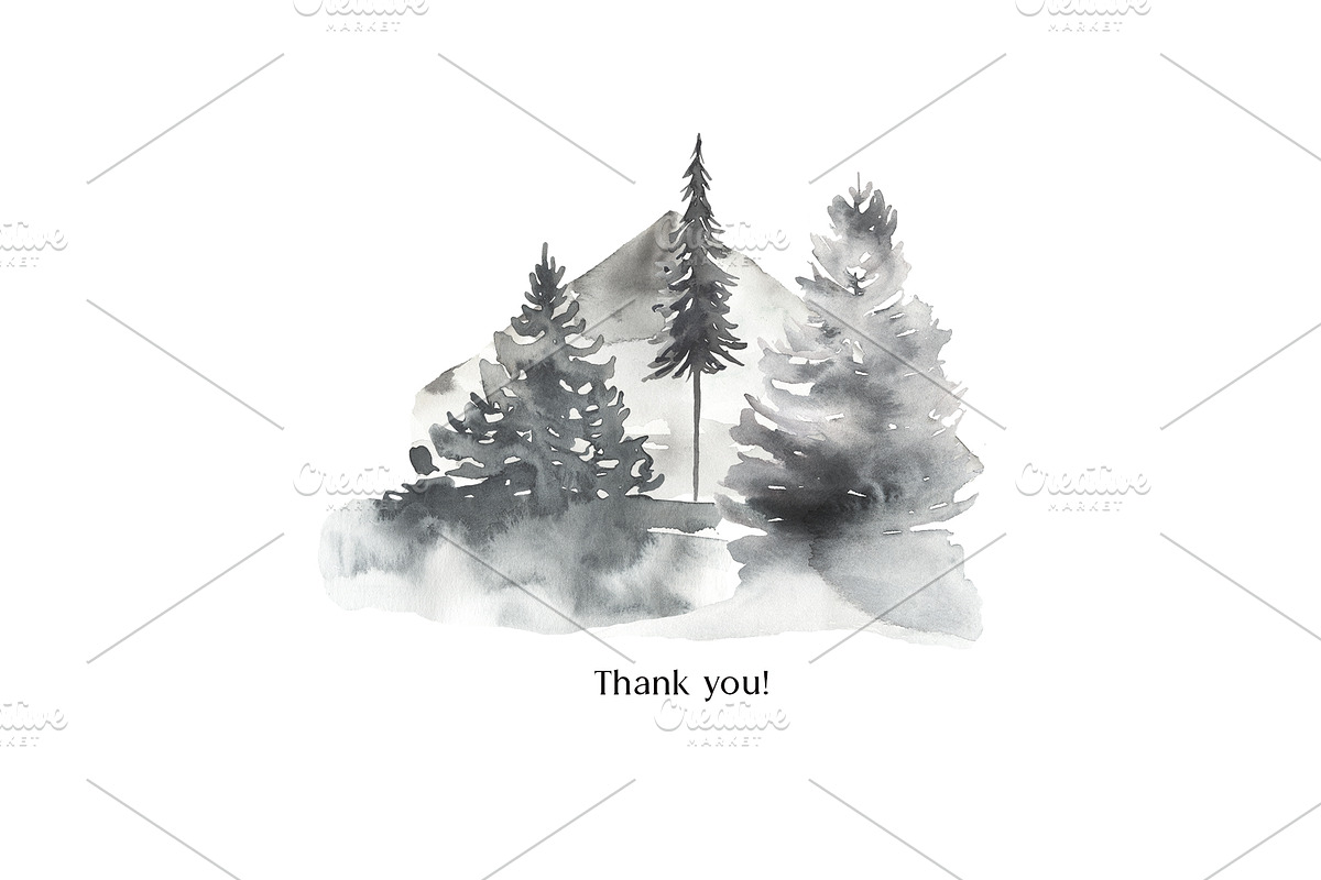 Watercolor Forest Collection, a Texture Illustration by MayaNavits (Photo 10 of 10)
