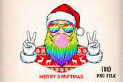 Merry Swiftmas Retro Christmas PNG, an Illustration by DreamArtGraphic (Thumbnail 1 of 5)