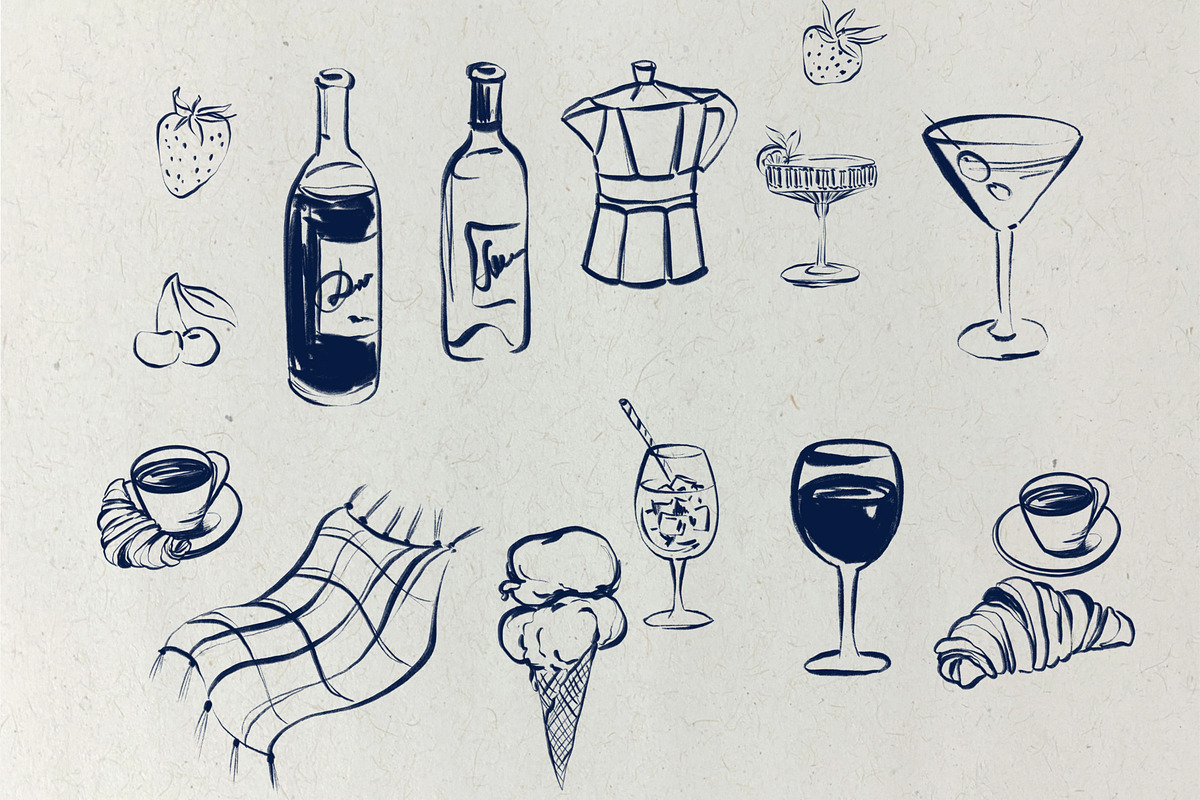 Italian Life Style Procreate Stamps, a Brushes & More by HabitusDesigns (Photo 7 of 19)