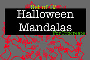 Halloween mandala stamp brushes, a Brush Add-On by Courtney Leigh creates (Thumbnail 1 of 2)
