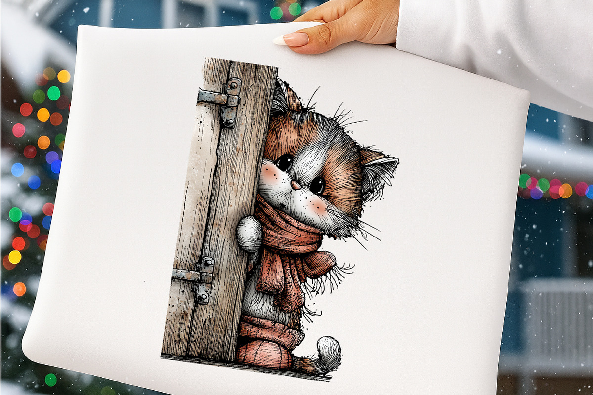 Whimsical Floral Spring Cats Png, an Illustration by SinaCreation (Photo 5 of 7)