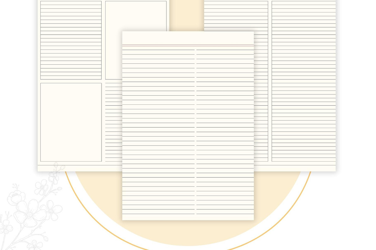 Simple and Minimal Printable Notes, a Stationery Template by CreativeBundlex (Photo 10 of 10)