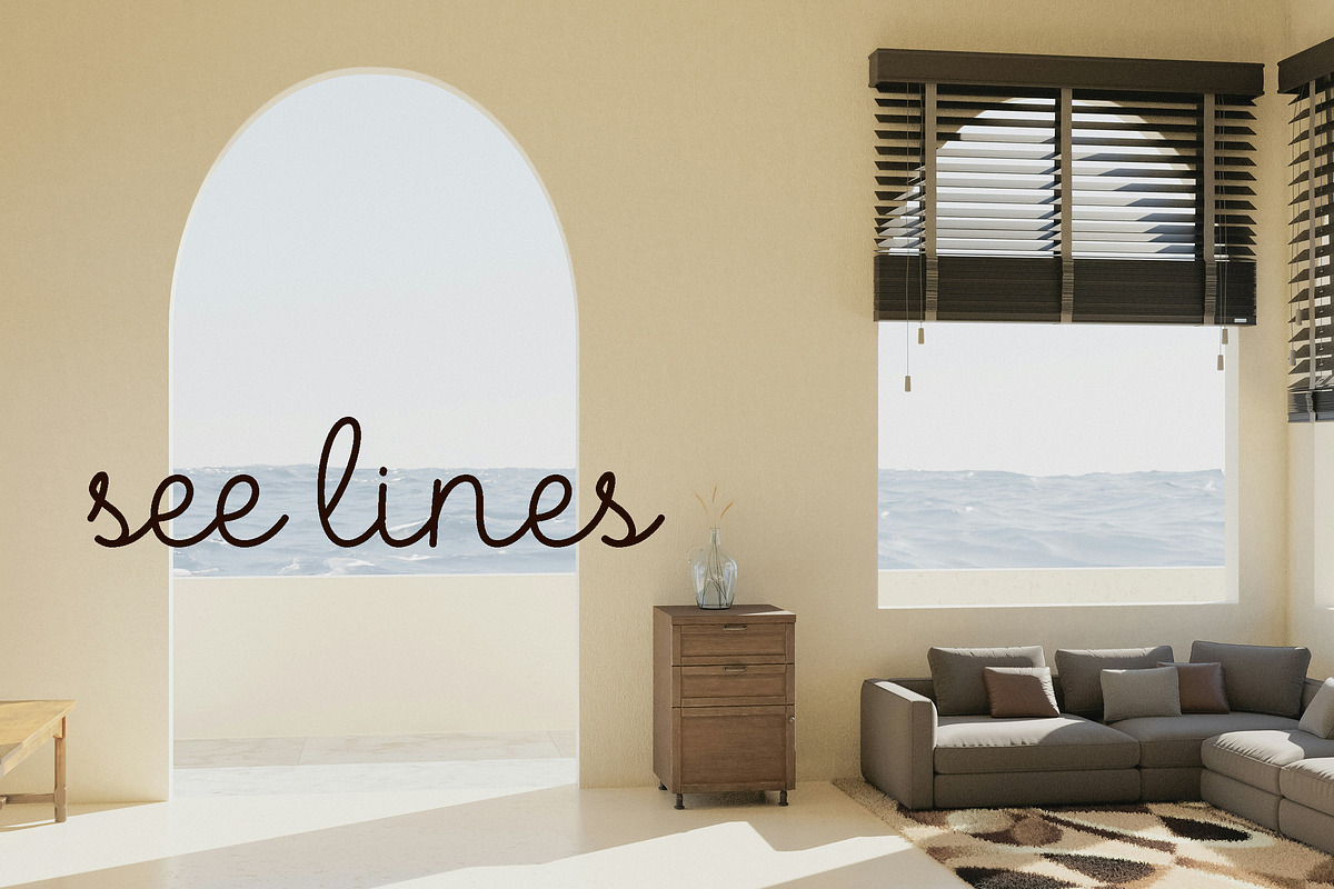 Mantra - lines stylish script font, a Script Font by Fontcastle (Photo 4 of 5)