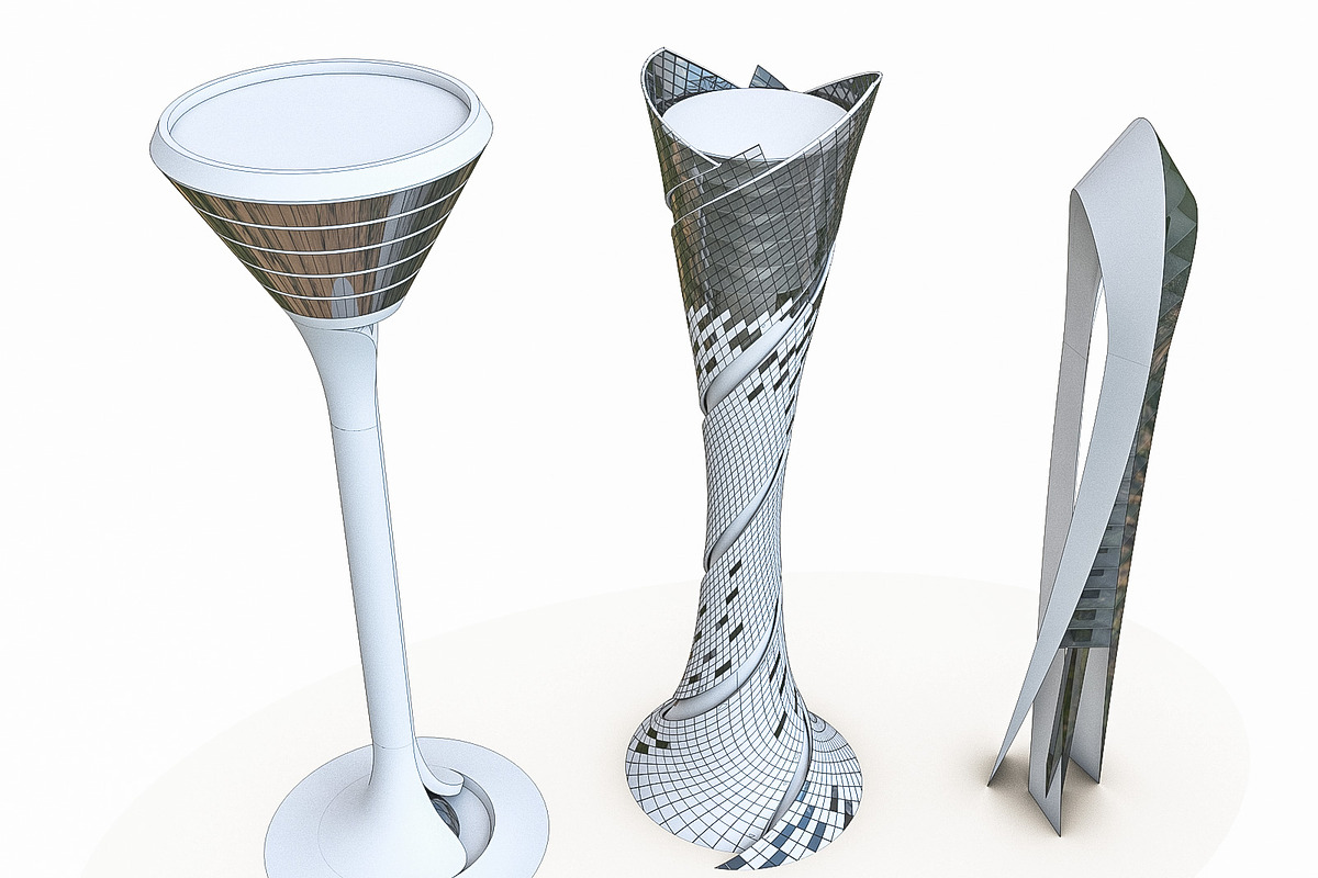 Airport Control Towers, an Architecture 3D Model by 3DNUTS (Photo 10 of 14)