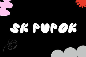 SK Pupok — Smooth Display Font