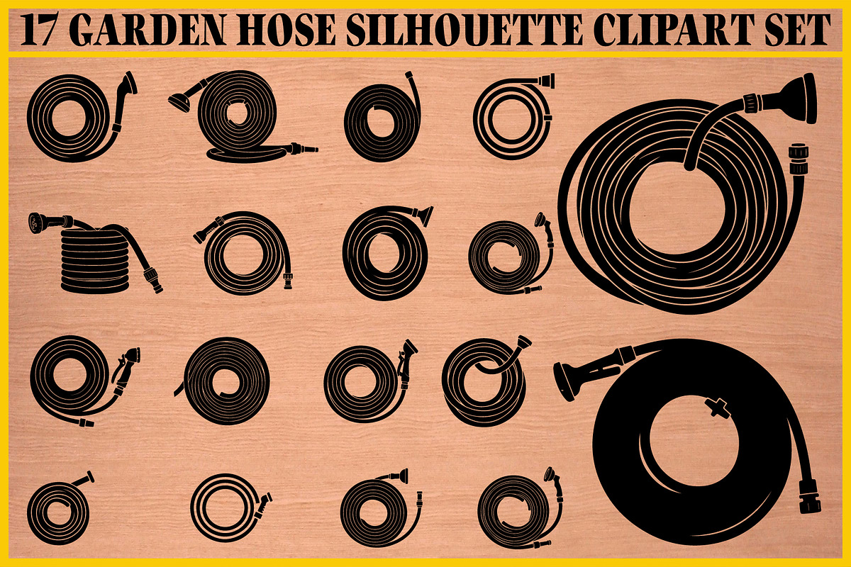 17 Garden Hose Silhouette Clipart Se, an Illustration by yasushie (Photo 1 of 4)