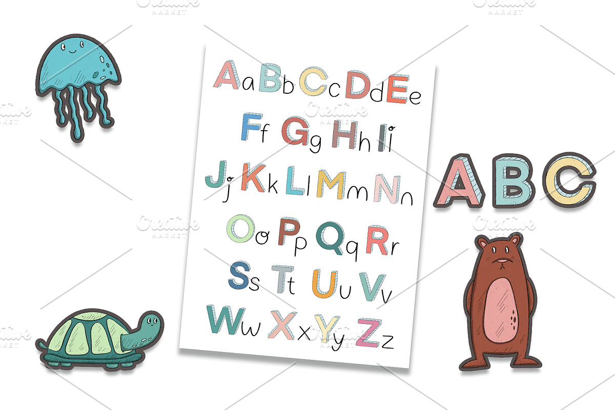 Animal alphabet for children, an Animal Illustration by SaintPic illustrations (Photo 3 of 3)