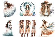 Boho Girl Clipart, an Illustration by DreamArtGraphic (Thumbnail 4 of 5)