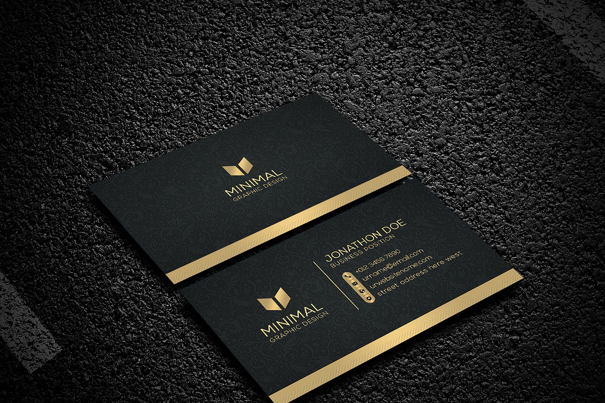 Golden Business Card, a Business Card Template by Creative_Arts (Photo 2 of 4)