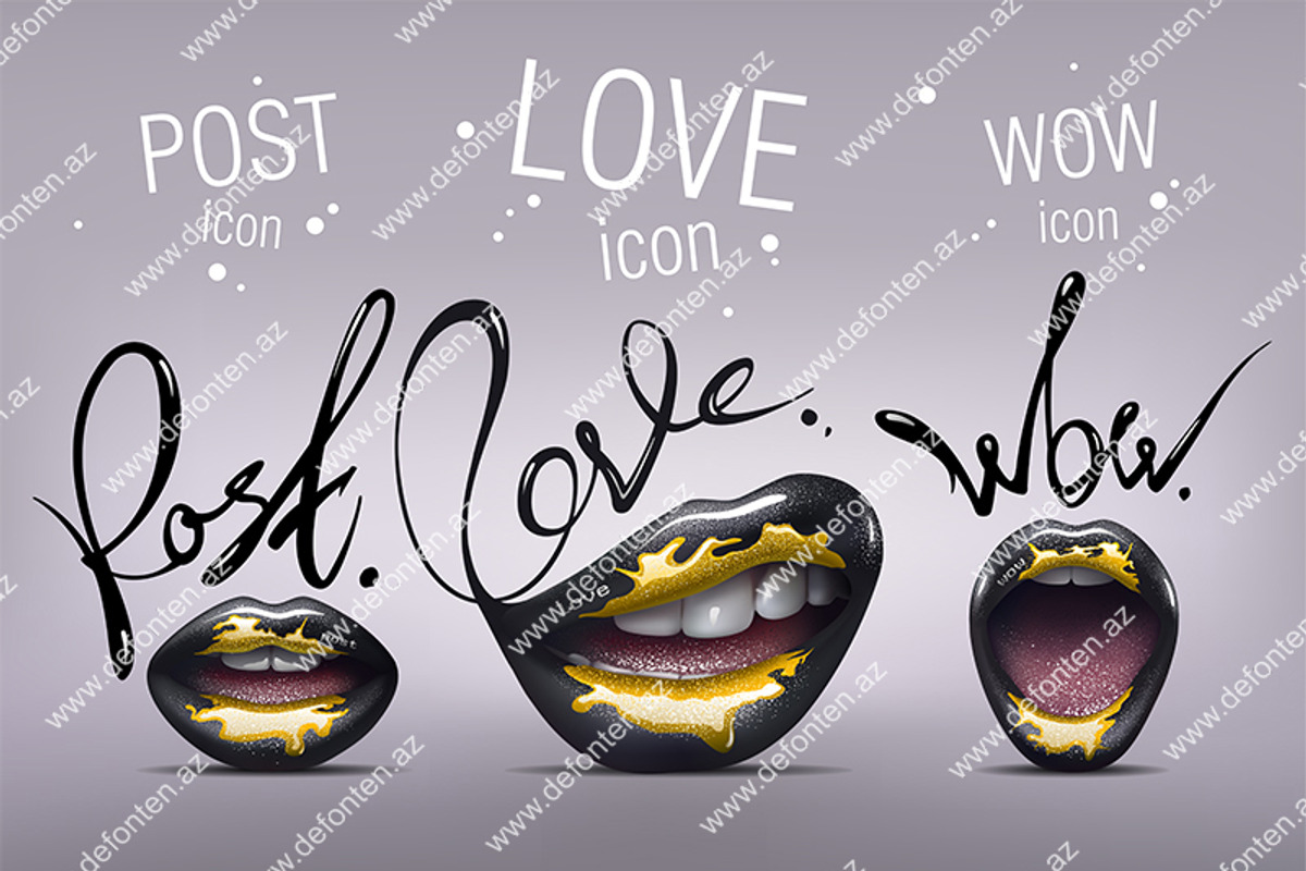 Realistic Black Sexy Lips, an Illustration by Defonten's Art Gallery (Photo 1 of 3)
